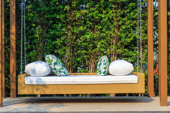 keep cushions on garden furniture