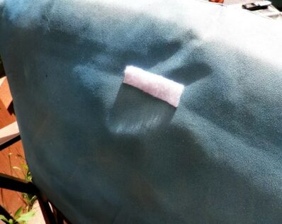 velcro on a cushion
