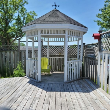 build a gazebo on a deck
