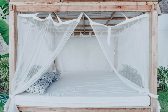 how to attach mosquito net to gazebo