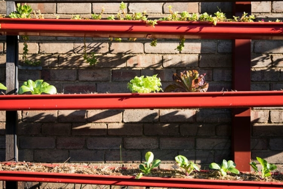 make a gutter planter box