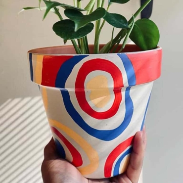 how to decorate a flower pot