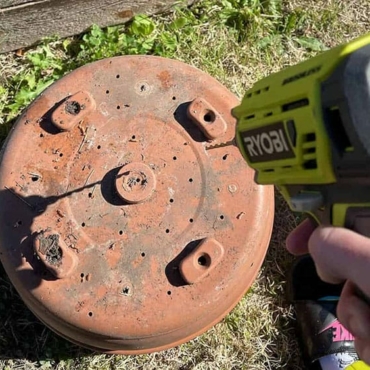 how to drill drainage holes in a pot