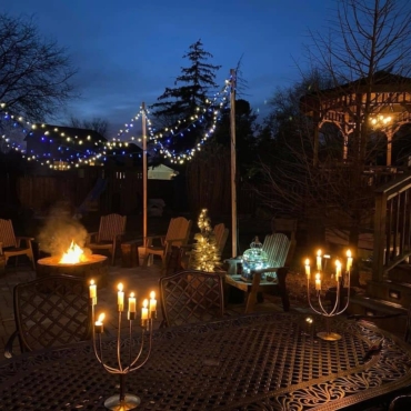 add a fire pit or brazier