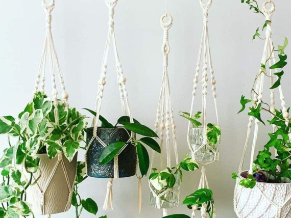 How to Make a Hanging Plant Pot Holder 1